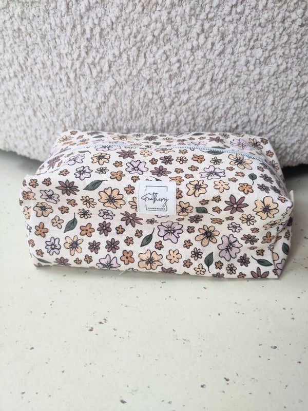 Etui box pouch - bloemetjes