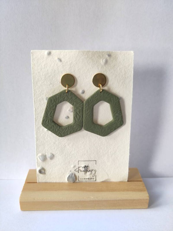 Hexagon lang - forest green