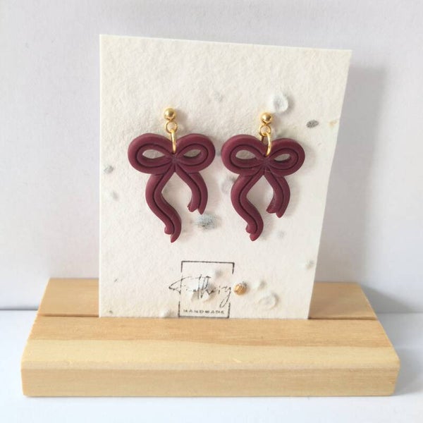 Strikjes hangers - burgundy
