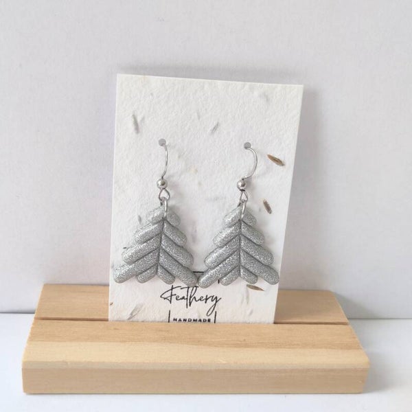Kerstboom - glitter zilver