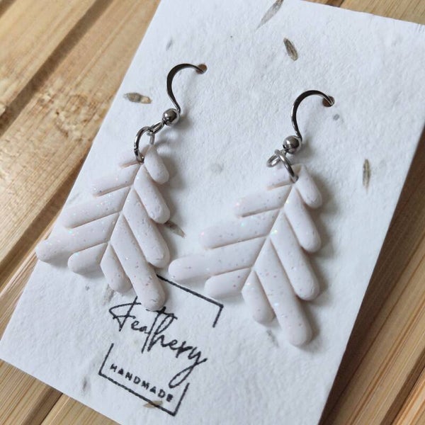 Kerstboom - glitter wit