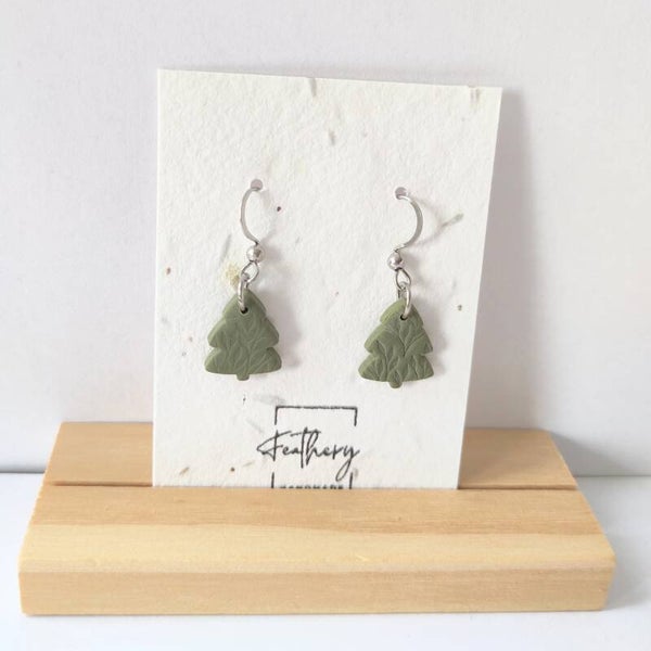 Kleine kerstboom hanger - forest green leaves