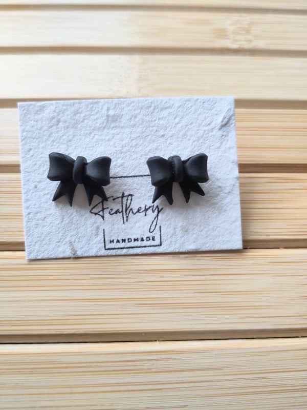 Strikje studs - zwart