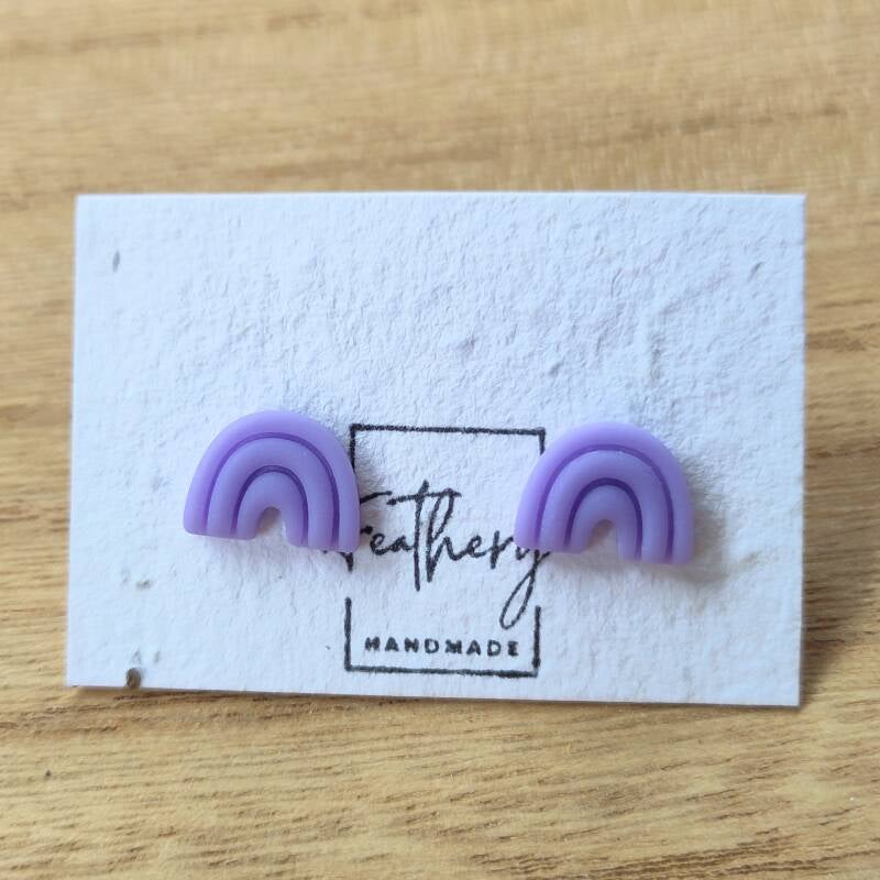 Regenboog studs - lila