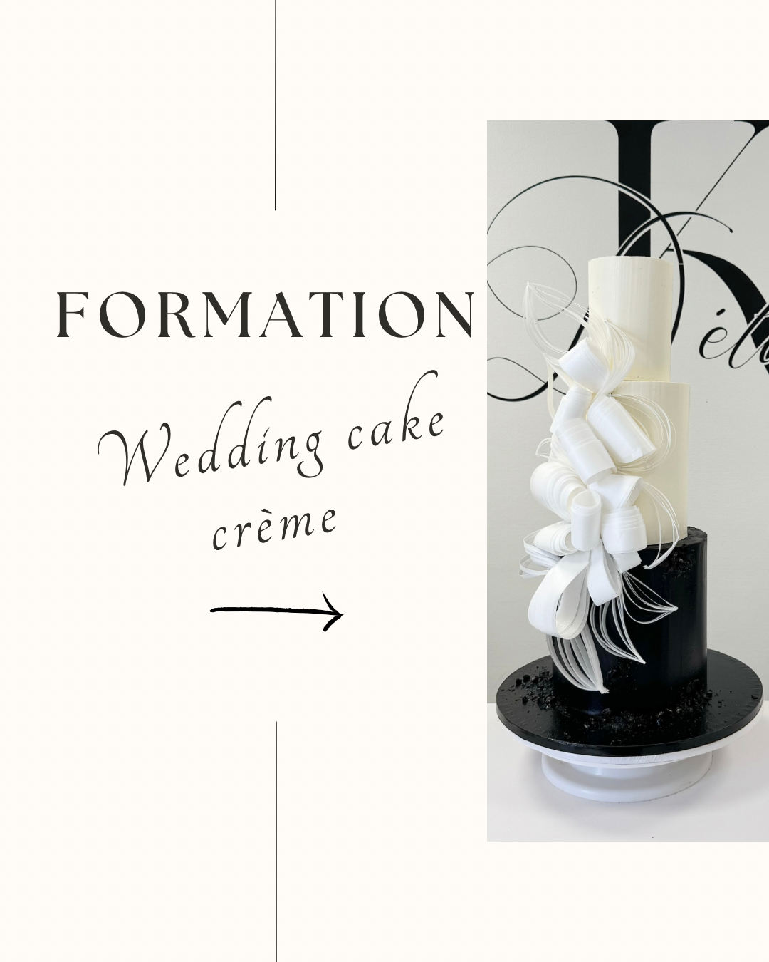 Formation Wedding cake en crème 3 niveaux (Décoration au choix) 13 & 14 juin 2026