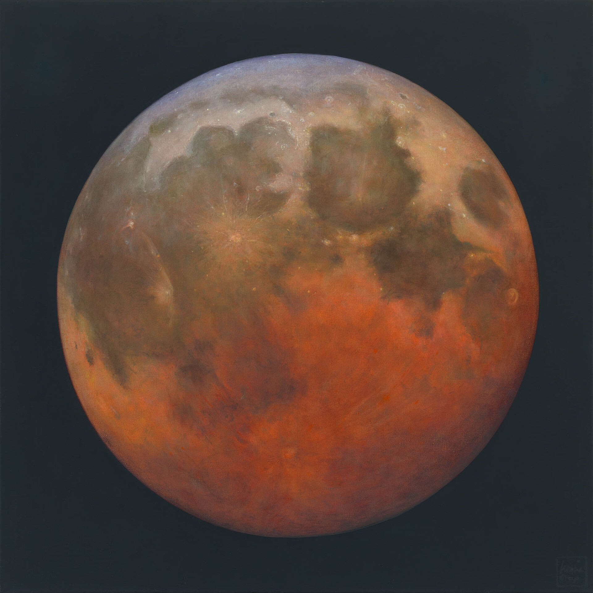 Volle maan III by Nique Stap, olieverf op linnen 100 x 100 cm