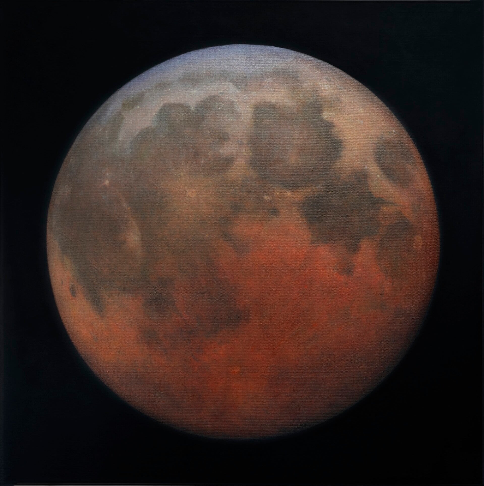 Volle maan III by Nique Stap, olieverf op linnen 100 x 100 cm