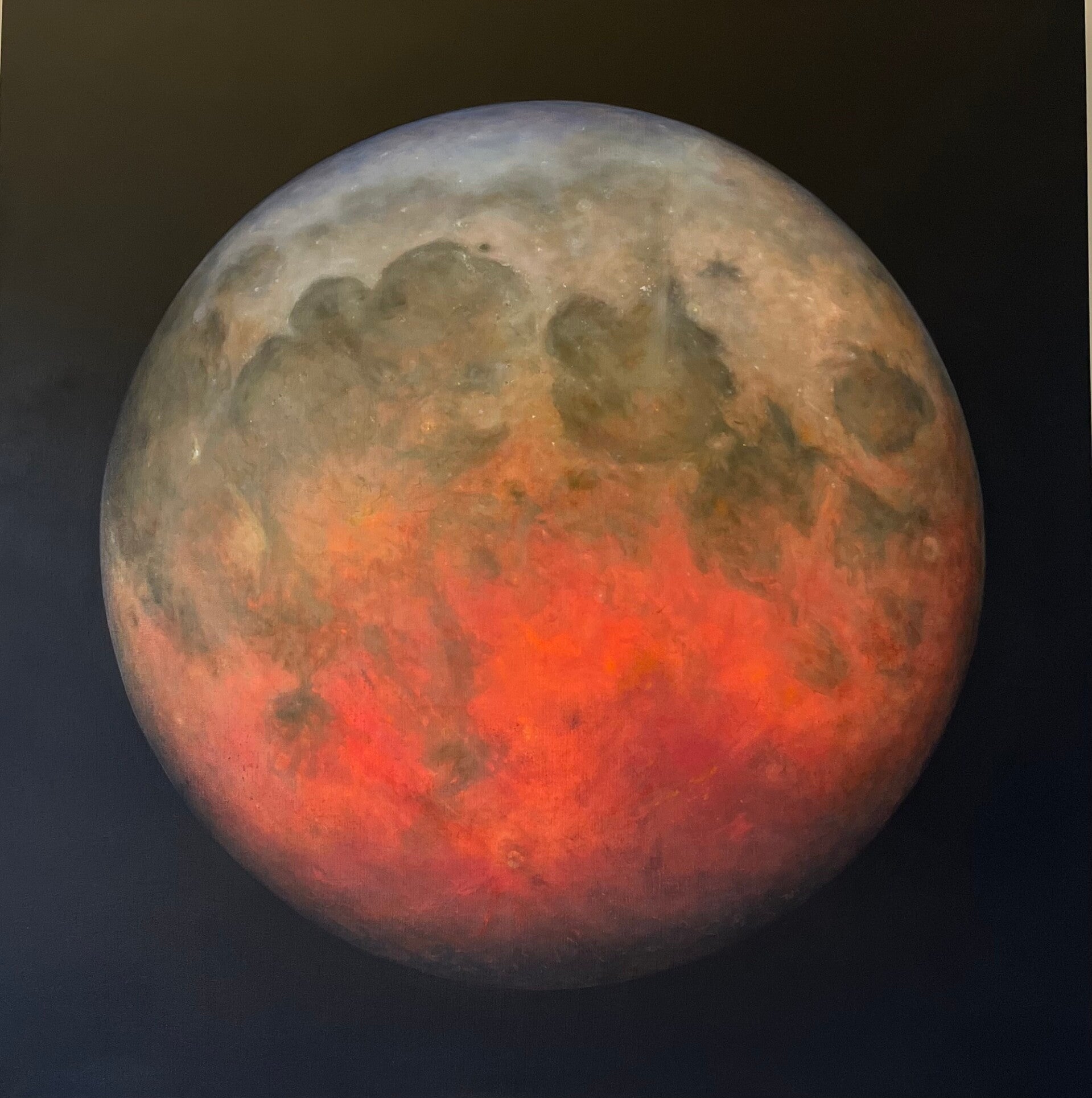 Maansverduistering II by Nique Stap, olieverf op linnen 120 x 120 cm