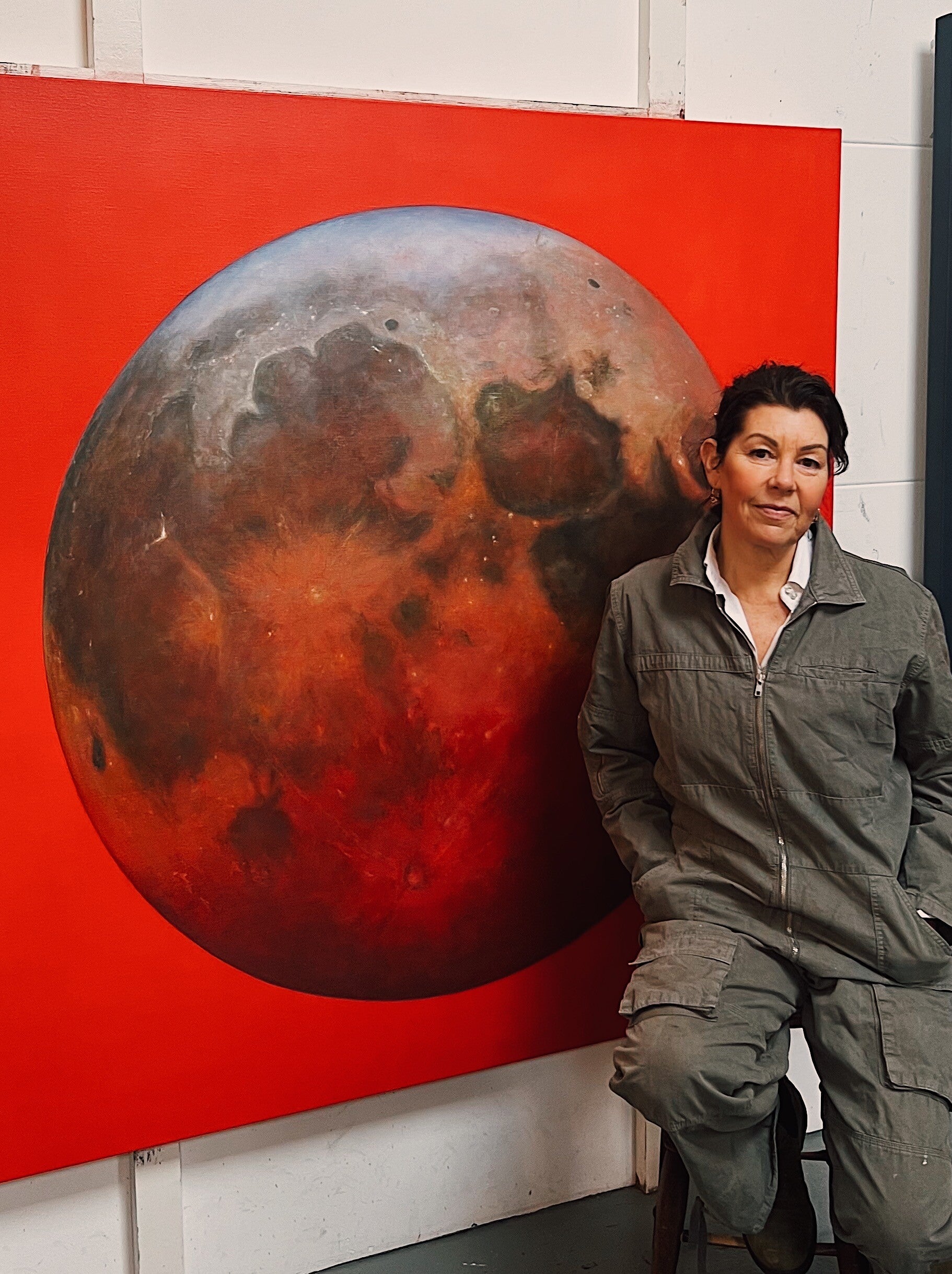 Nique Stap voor een van de planeten, Japetus.