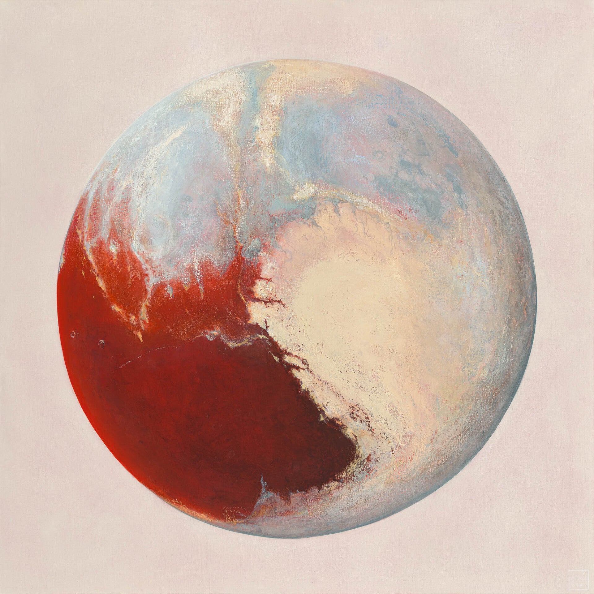 Pluto by Nique Stap, olieverf op linnen 150 x 150 cm
