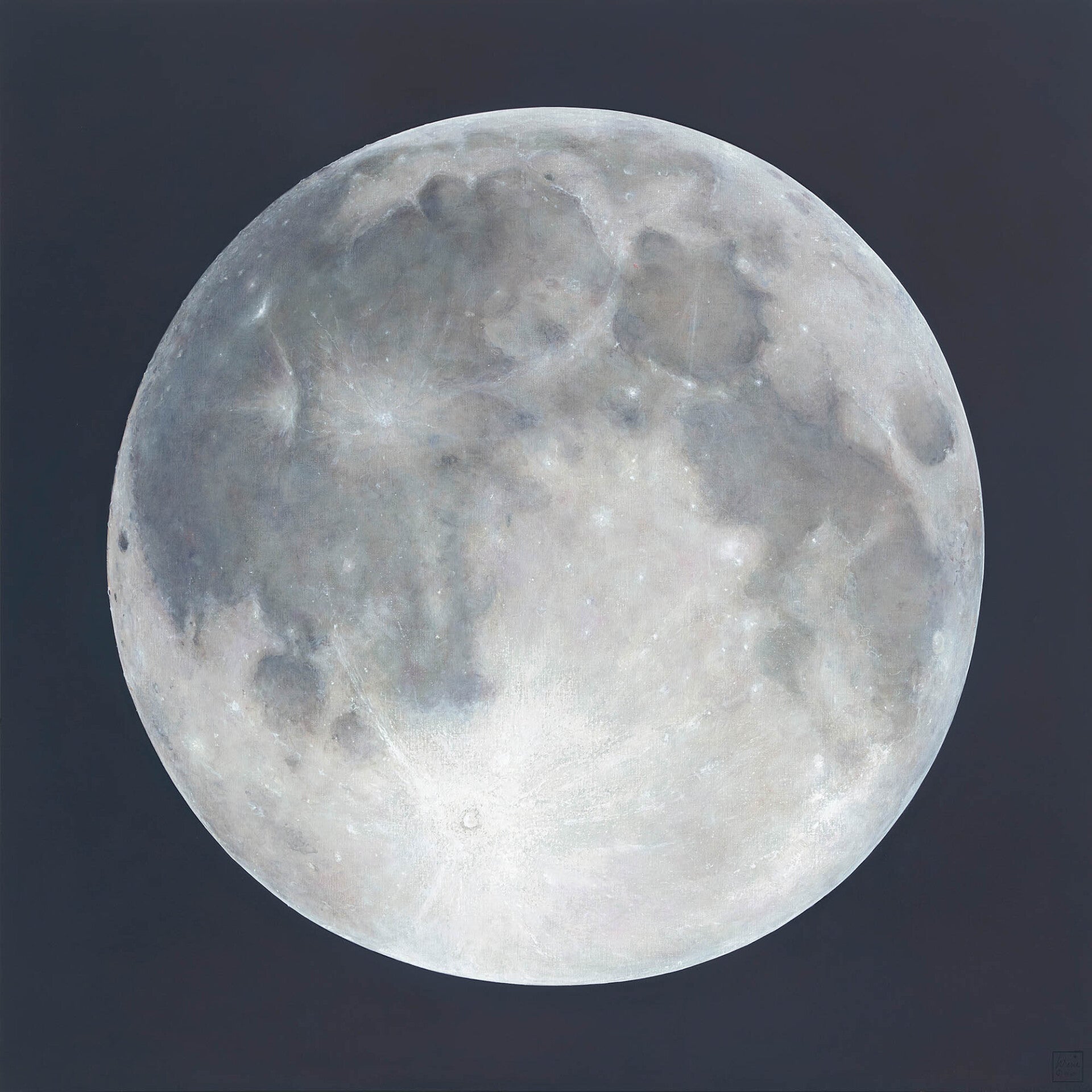 Volle maan I by Nique Stap, olieverf op linnen 180 x 180 cm
