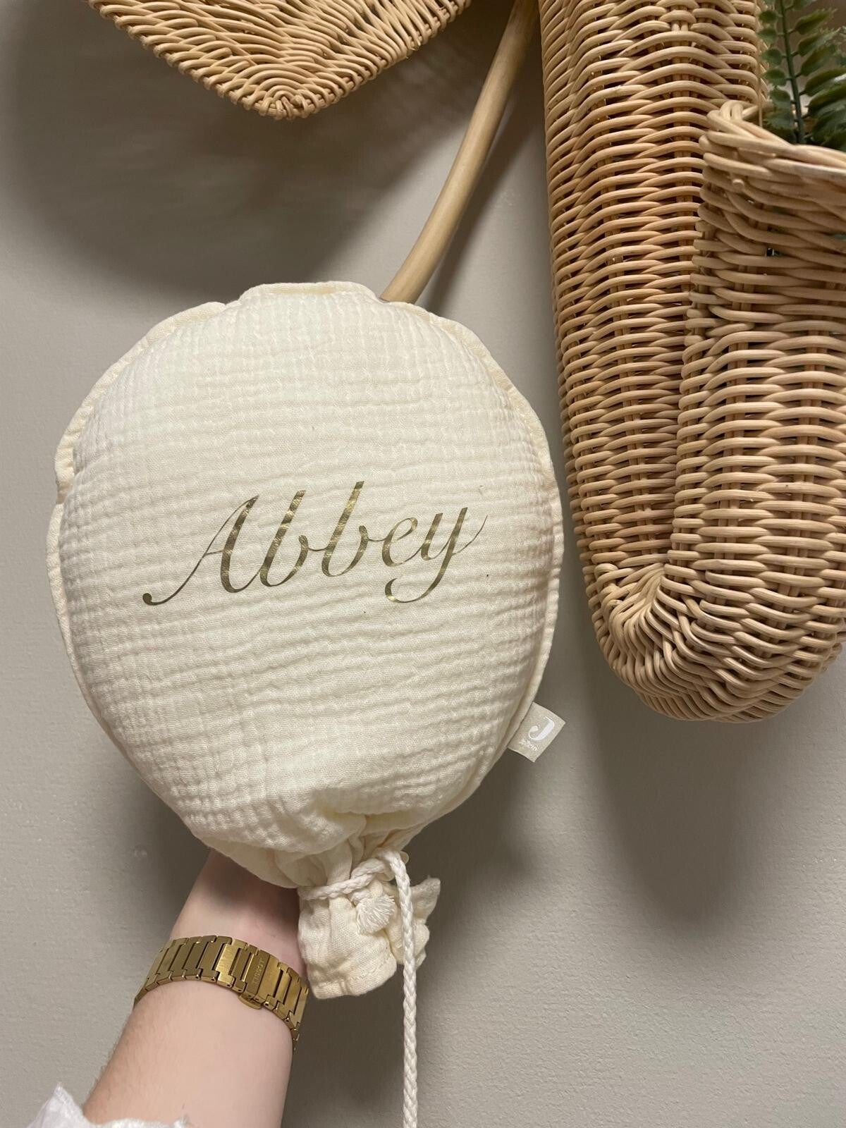 Stoffen ballon bedrukt