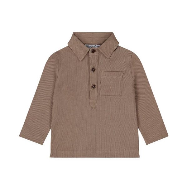 Dirkje | Polo-shirt LS | Faded Brown