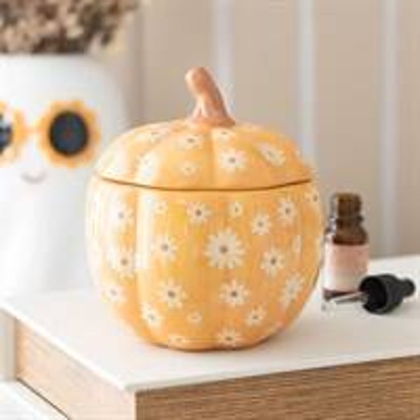 Floral Pumpkin Burner