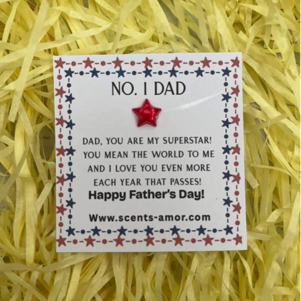 No.1 dad positive charm card