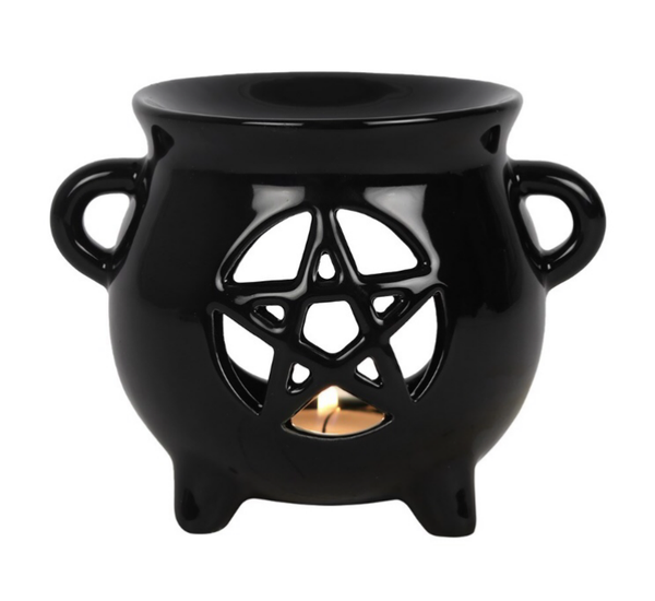 Black cutout pentagram burner