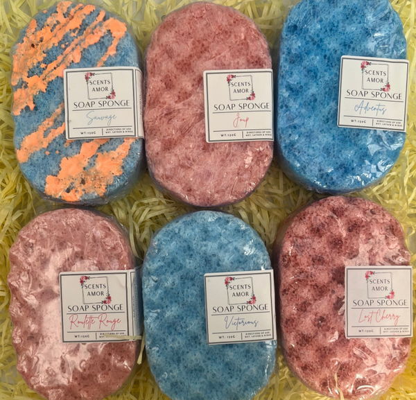 After shave inspired soap sponge