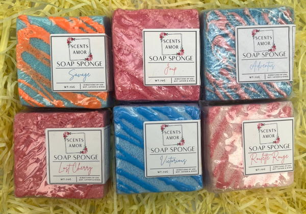 Aftershave inspired soap sponge small