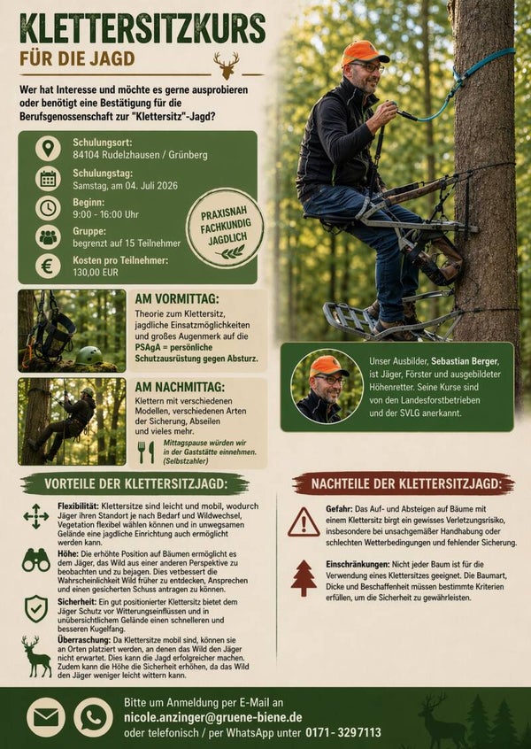 Klettersitzkurs für die Jagd