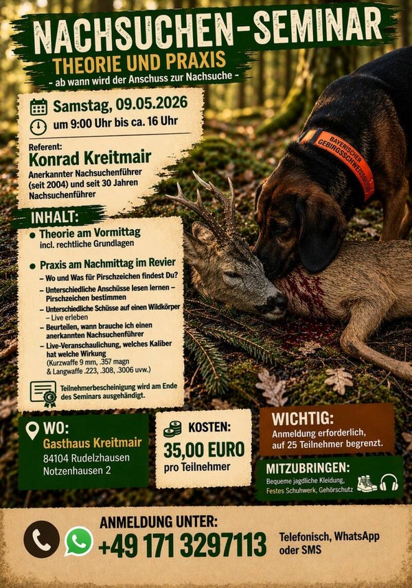 Nachsuchen-Seminar - Theorie und Praxis