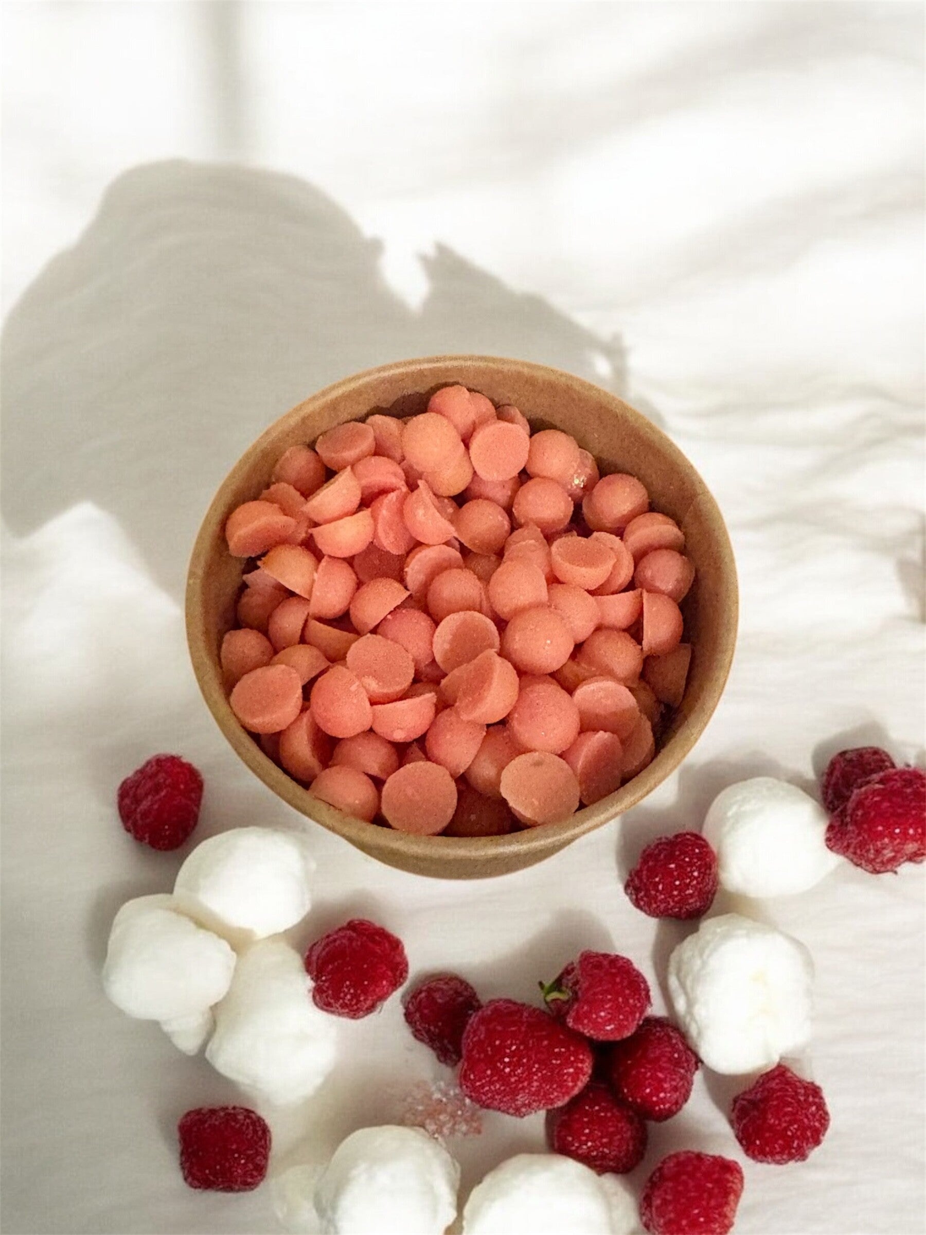 Marshmallow and Fresh Raspberries