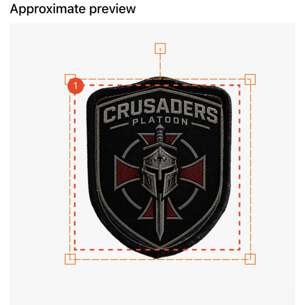 Vale Defence Group Custom Patch Crusaders Platoon