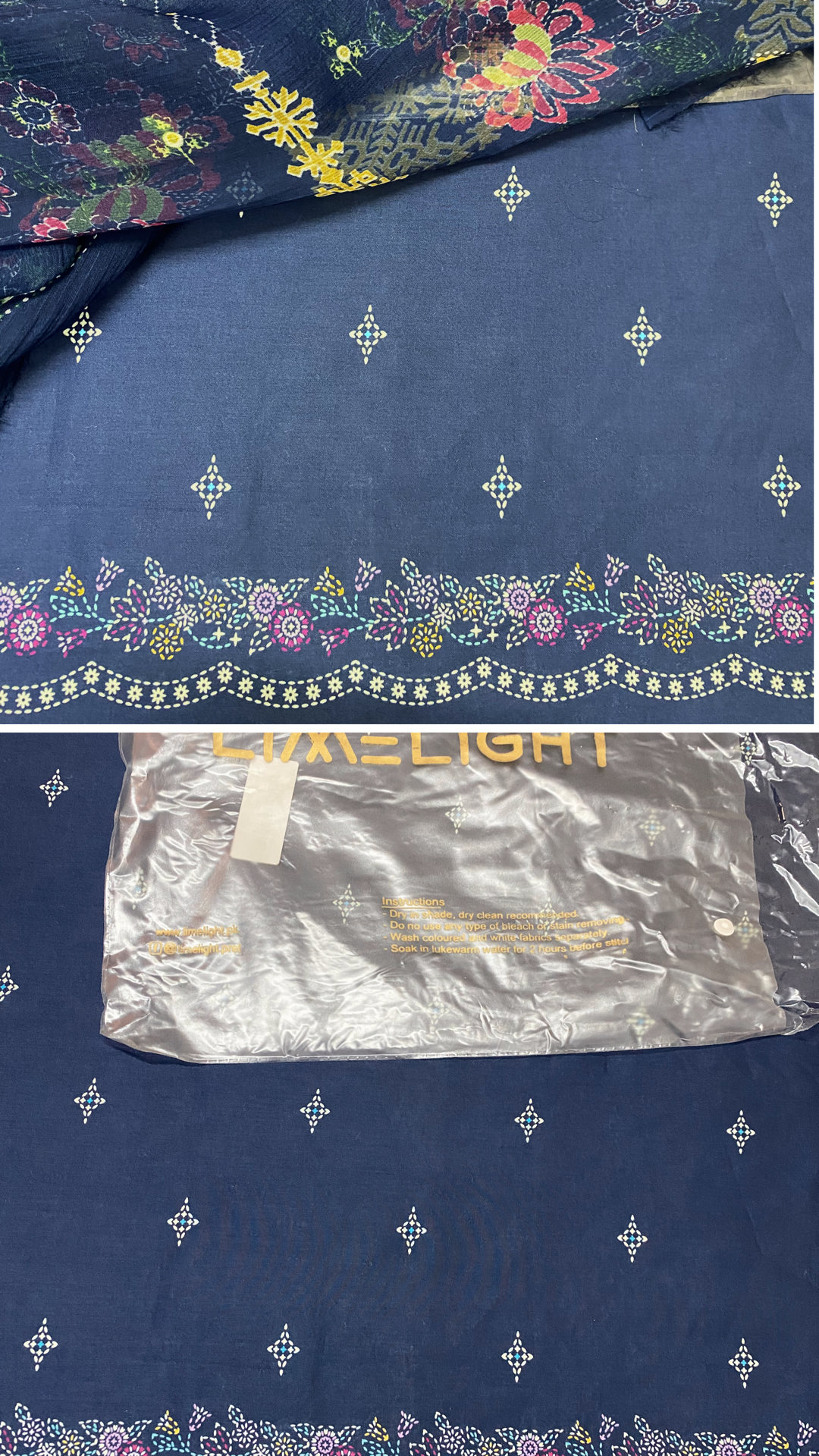 Limelight lawn fabric dupta and shirt