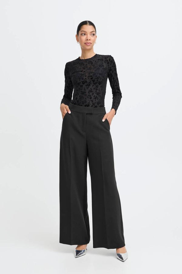 Denoa Wide Pants Black