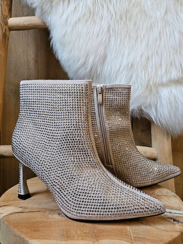 Enkellaarsje Gold Glitter