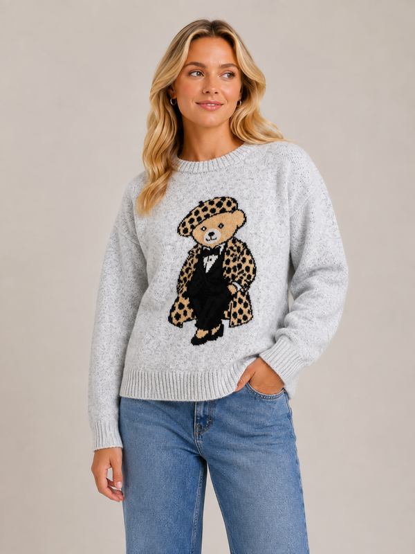 Knit Bear Grey