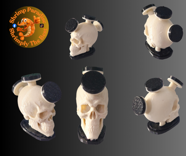 3D Printed Skull "Last of the Mohicans" Coral Frag Holder – Interchangeable Design