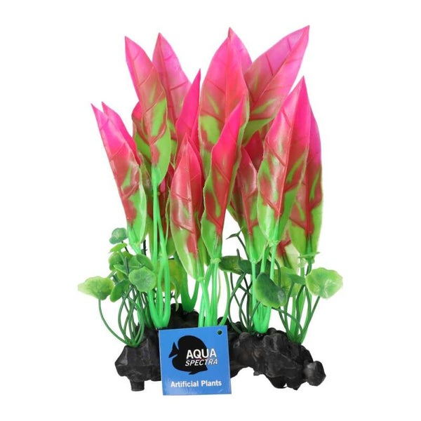 AQ Sword Leaf on Log Bright Pink 26cm 1DA332