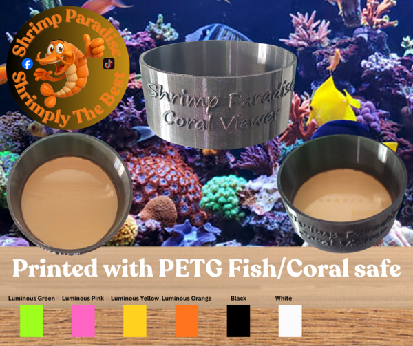 Round Coral Viewer  7inch with Orange photo lens insert