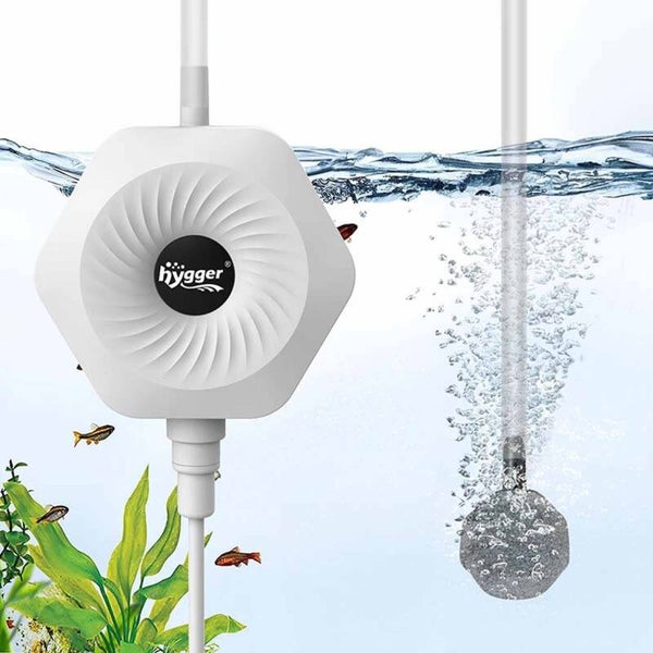 Hygger Mini Aquarium Air Pump - White
