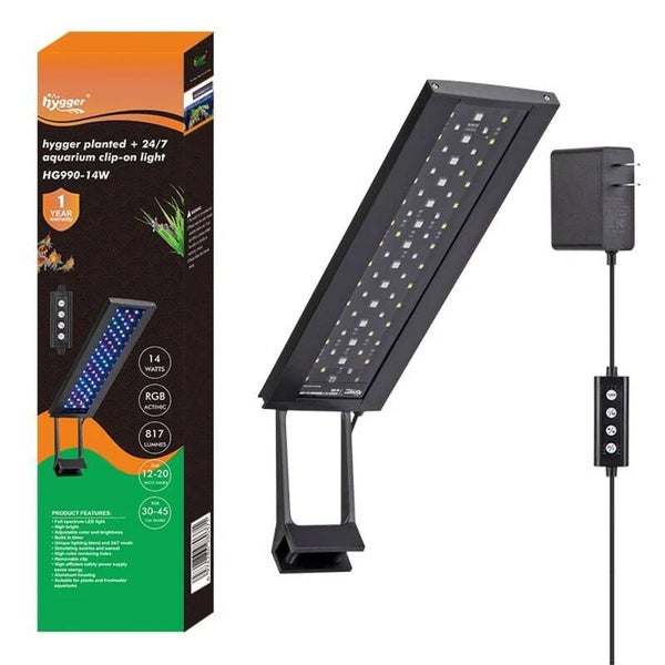 Hygger Planted Aquarium Clip-on LED Light 14w