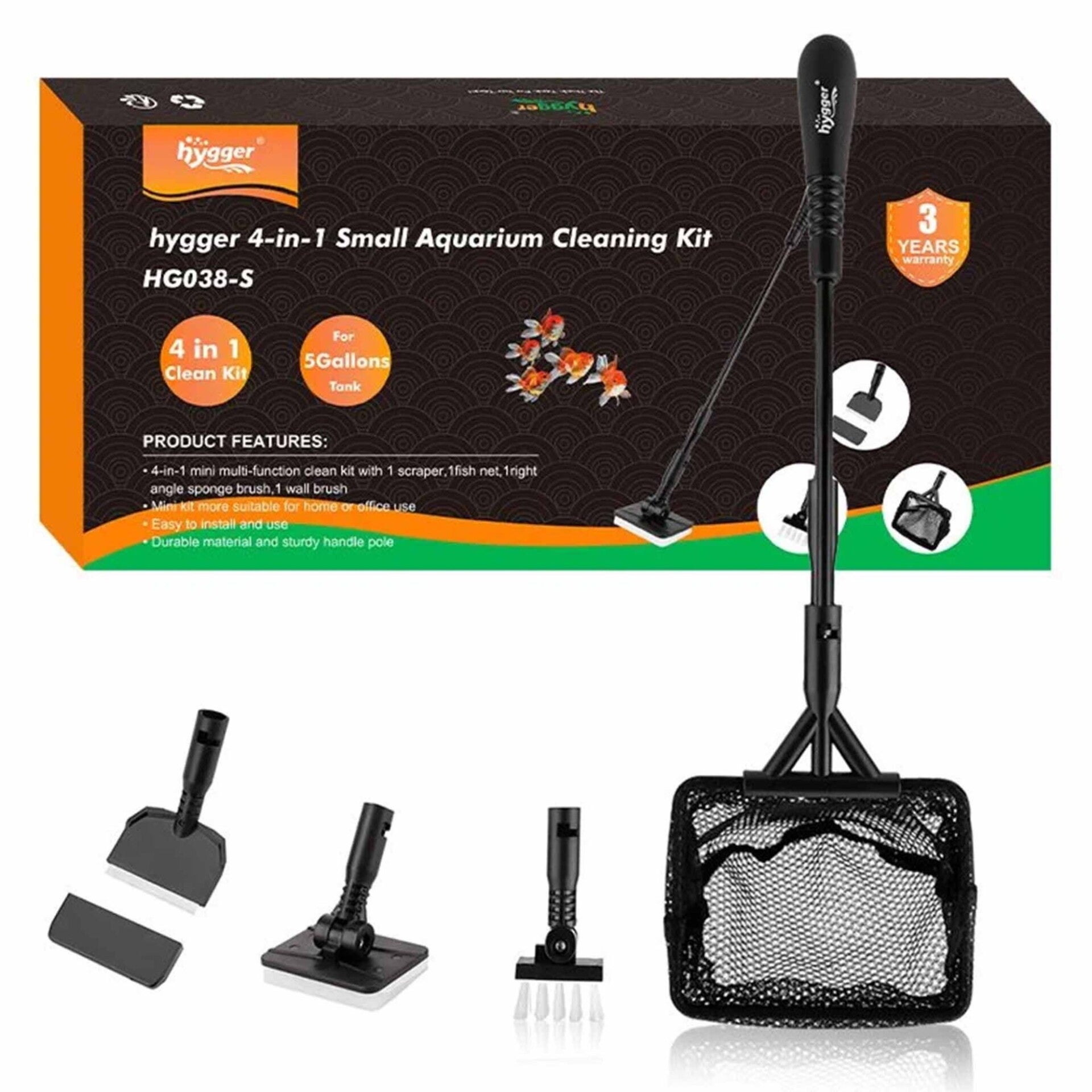 Hygger Black Knight 4-in-1 Cleaning Kit Small