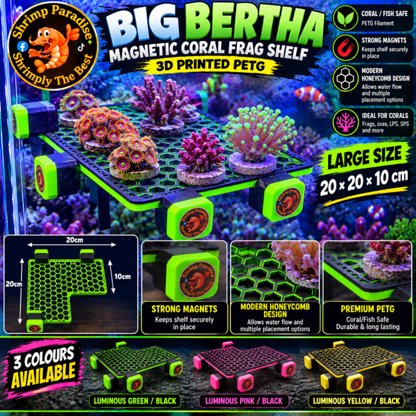 🪸 BIG BERTHA – LARGE MAGNETIC CORAL FRAG SHELF 🪸