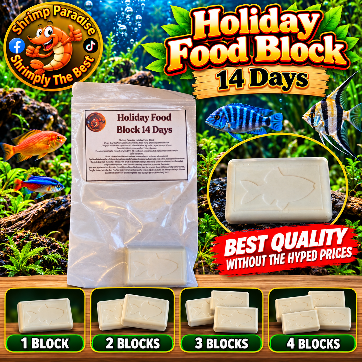 Shrimp Paradise Holiday Blocks 14 Days