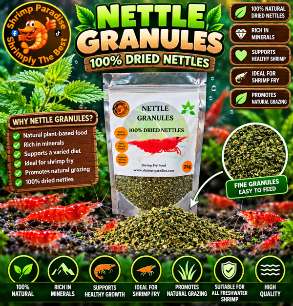 🦐 Shrimp Paradise 100% Dried Nettle Granules – 25g