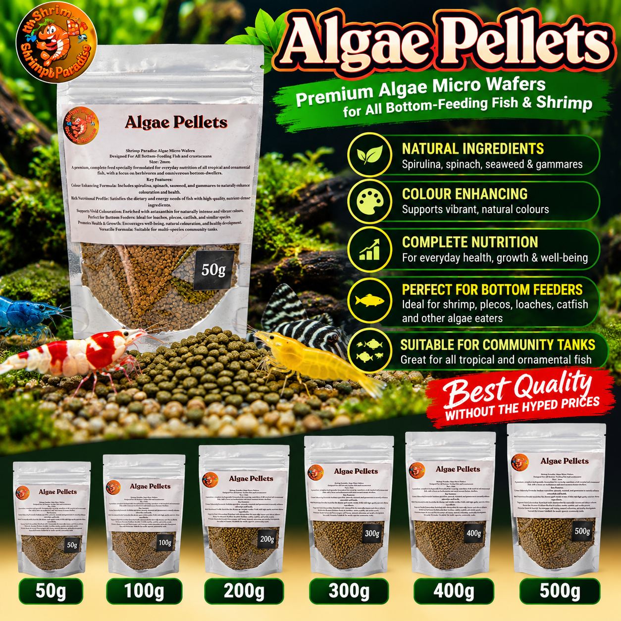 Shrimp Paradise Algae Pellets