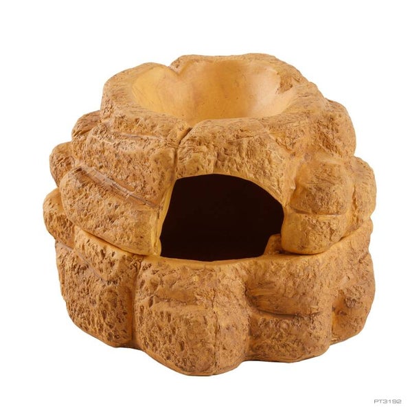 ET Big Rock Small Ceramic Cave with lid, PT3192