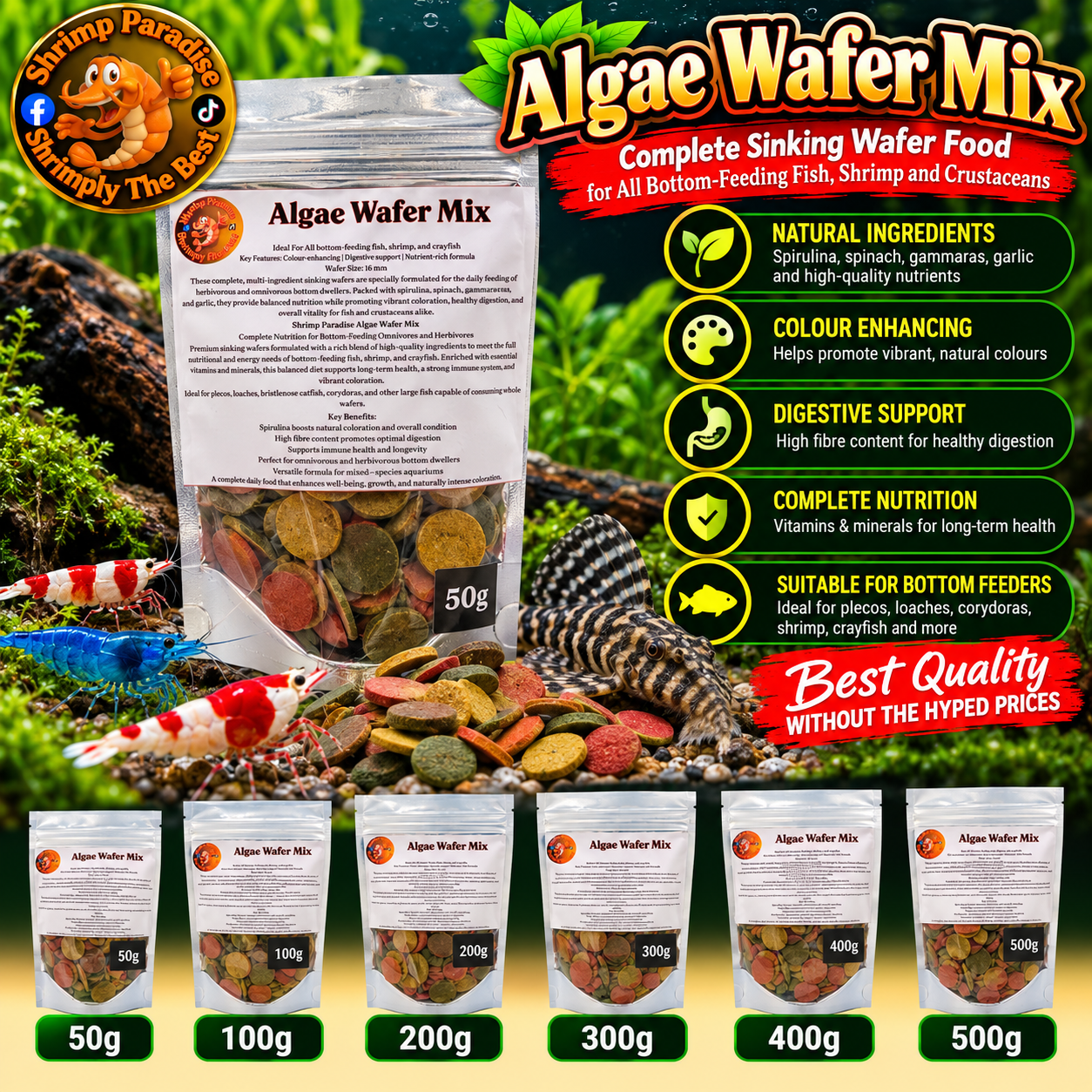 Shrimp Paradise Algae Wafer Mix
