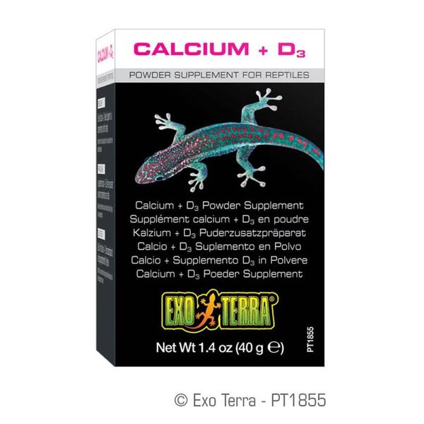 ET Reptile Calcium + D3 40g, PT1855