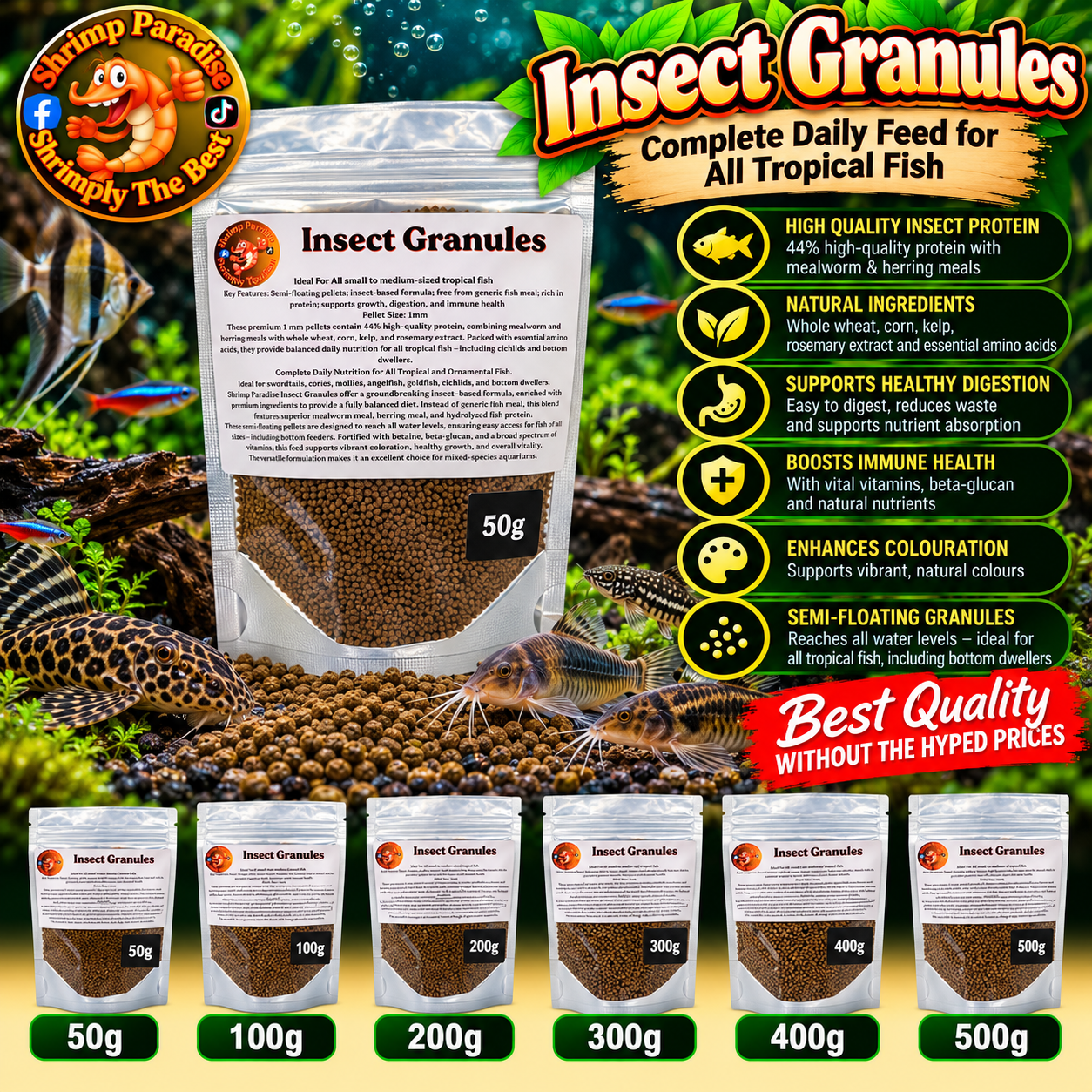 Shrimp Paradise Insect Granules