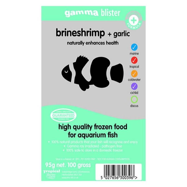 Gamma Blister Brineshrimp + Garlic, 100g