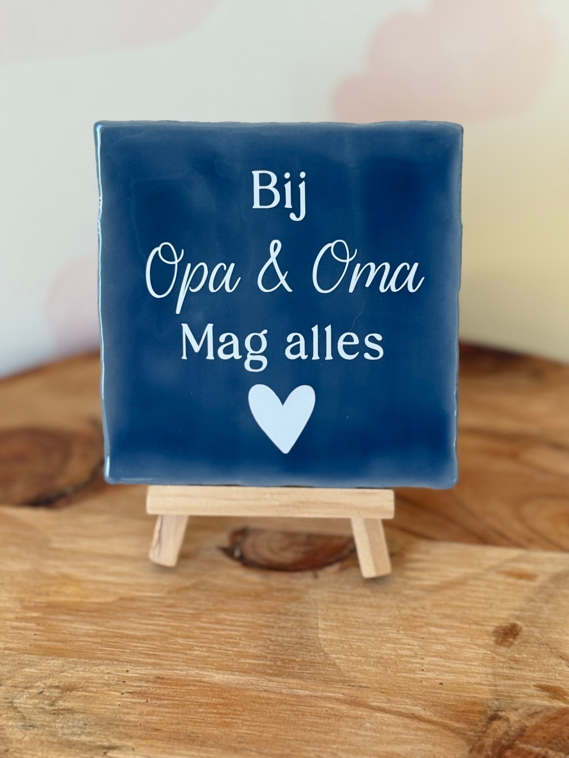 Tegeltje 10x10 - Opa & Oma