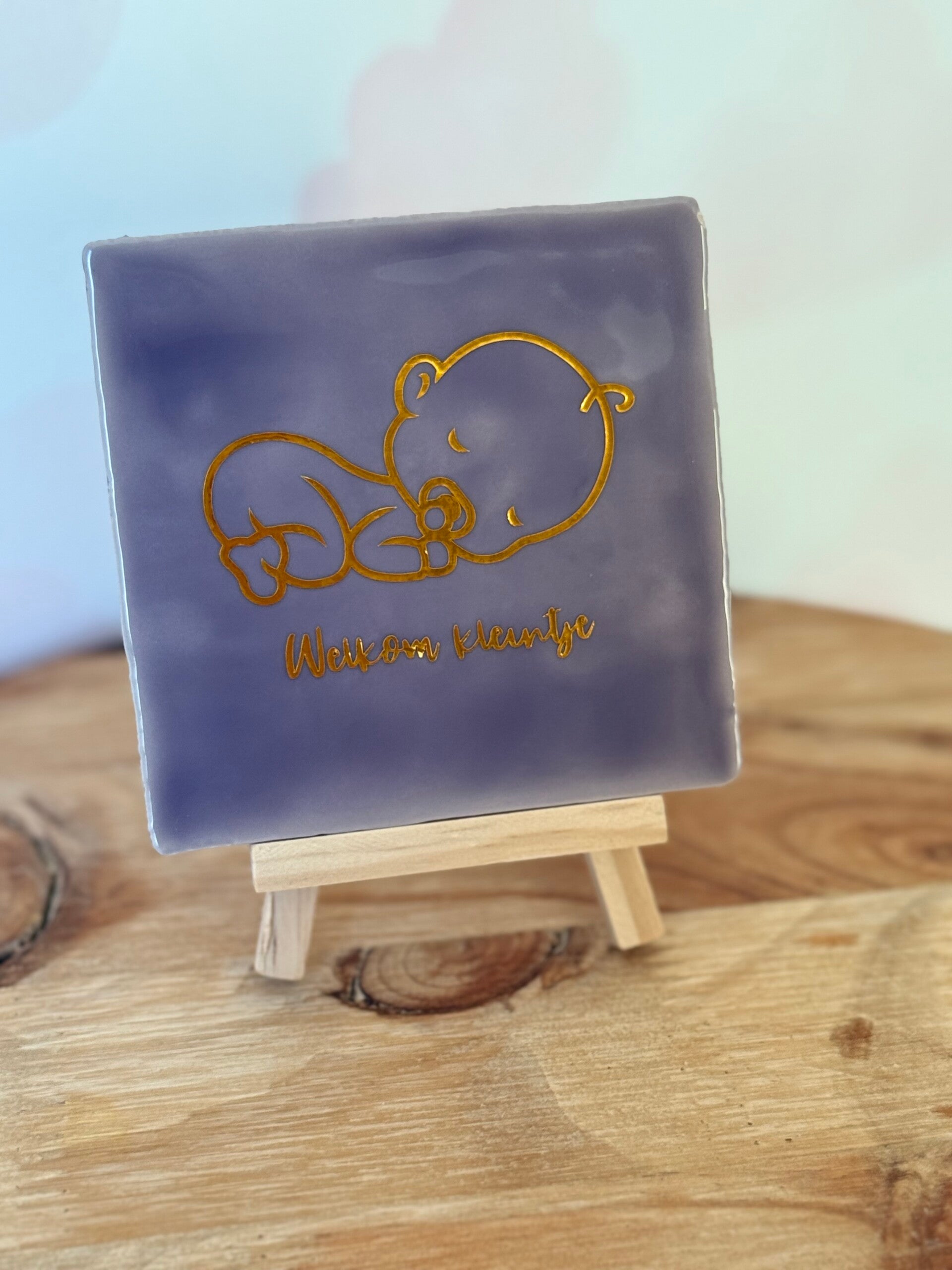 Tegeltje 10x10 - Welkom Kleintje