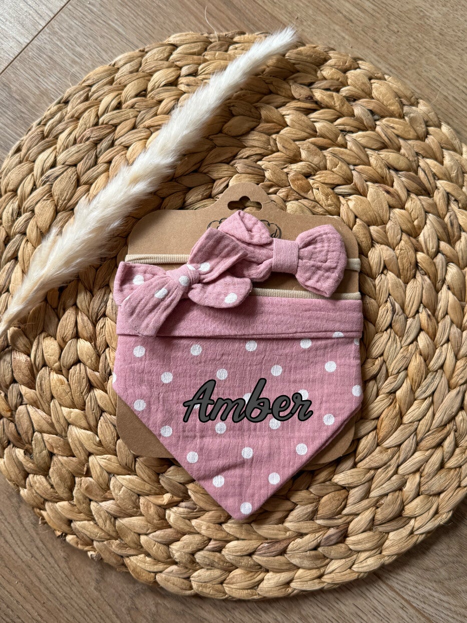 Set Slab + Strikken met Naam Stip