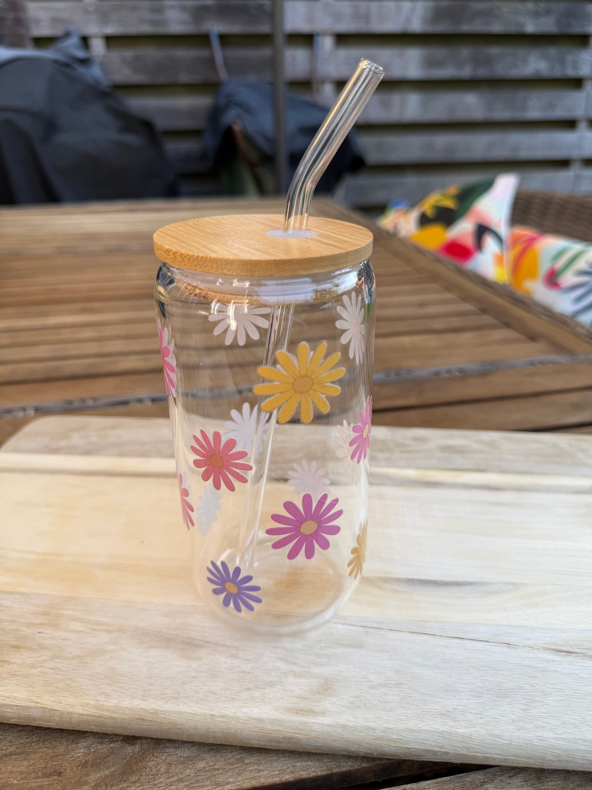 Drinkbeker Glas Flower