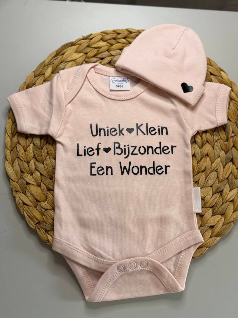 Set Romper + Muts Wonder Lichtroze